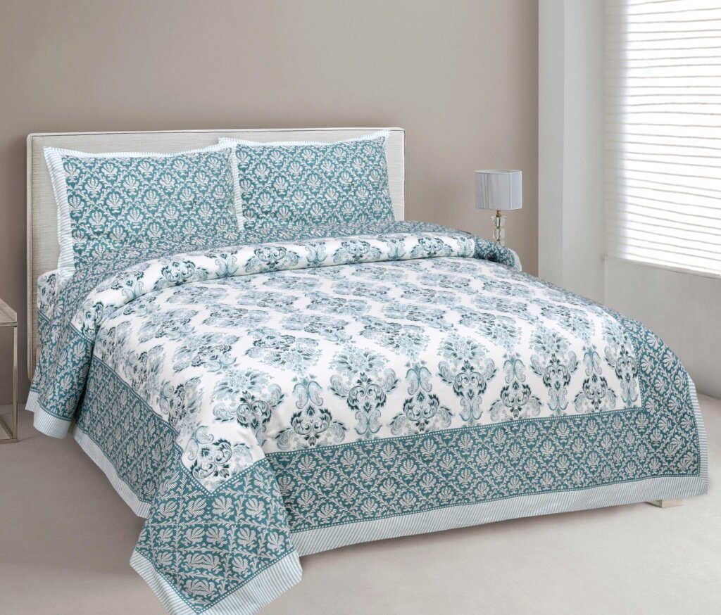 pure cotton bed sheets king size