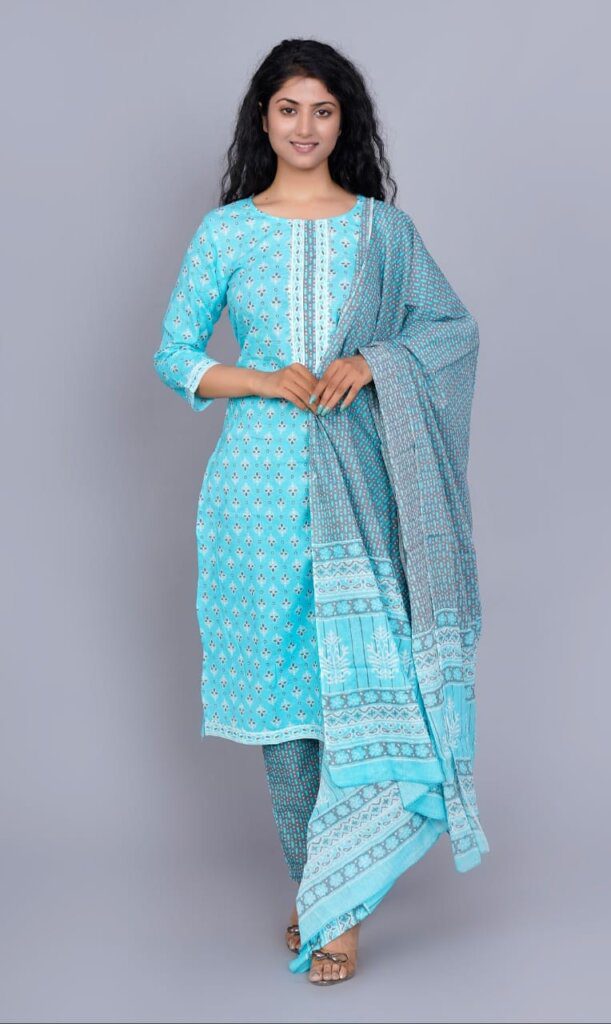 ladies cotton suits on myntra