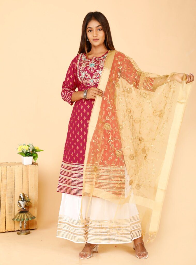 ladies fancy cotton suit