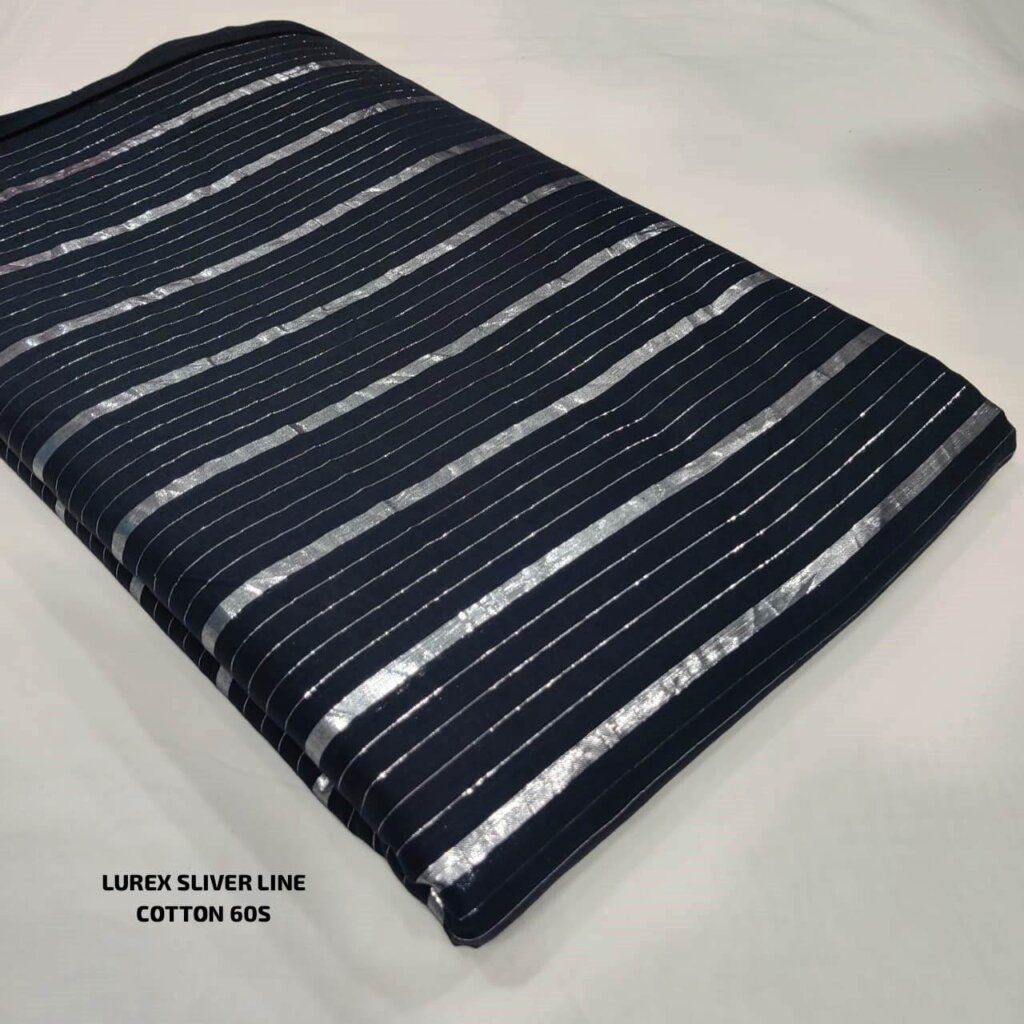 plain cotton lurex fabric