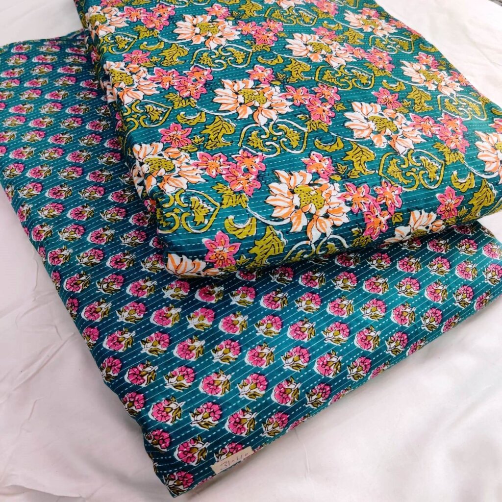 cotton suit material top and bottom set